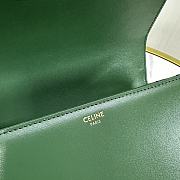 Kitlife Celine Classic Triomphe Bag in Dark Green Calfskin 187363 22x16.5x7cm - 2