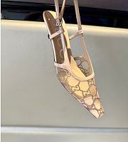 Kitlife Gucci Tom Embellished Crystal GG Slingback Pumps in Beige - 5