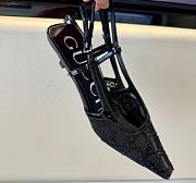  Kitlife Gucci Tom Embellished Crystal GG Slingback Pumps in Black - 5