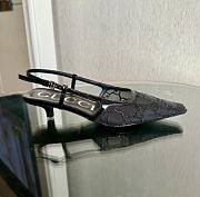  Kitlife Gucci Tom Embellished Crystal GG Slingback Pumps in Black - 4