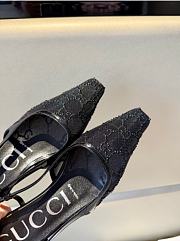  Kitlife Gucci Tom Embellished Crystal GG Slingback Pumps in Black - 2