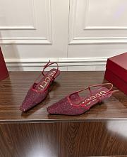 Kitlife Gucci Tom Embellished Crystal GG Slingback Pumps in Red - 4