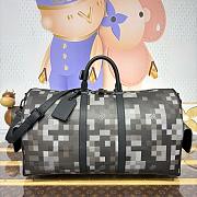 Kitlife Louis Vuitton Keepall Bandoulière 50 Bag Damoflage Black Canvas M14957 52 x 29 x 23 cm - 1