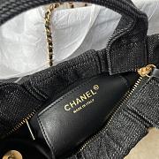 Kitlife Chanel Mini Bow Bag Black Denim & Gold Metallic AS5849 18x26x5cm - 5