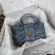 Kitlife Chanel Mini Bow Bag Blue Denim & Gold Metallic AS5849 18x26x5cm  - 1