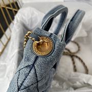 Kitlife Chanel Mini Bow Bag Blue Denim & Gold Metallic AS5849 18x26x5cm  - 6
