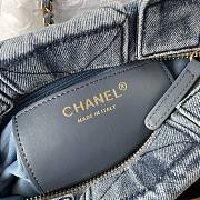 Kitlife Chanel Mini Bow Bag Blue Denim & Gold Metallic AS5849 18x26x5cm  - 3