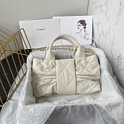 Kitlife Chanel Mini Bow Bag White Shiny Lambskin & Gold Plated Metal AS5849 18x26x5cm - 4