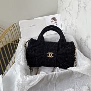 Kitlife Chanel Mini Bow Bag Black Tweed & Gold Plated Metal AS5849 18x26x5cm  - 1