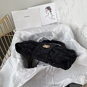 Kitlife Chanel Mini Bow Bag Black Tweed & Gold Plated Metal AS5849 18x26x5cm  - 3