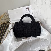 Kitlife Chanel Mini Bow Bag Black Tweed & Gold Plated Metal AS5849 18x26x5cm  - 2