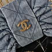Kitlife Chanel Bow Bag Blue Denim & Gold Metallic AS5851 29x38x5cm  - 6