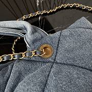 Kitlife Chanel Bow Bag Blue Denim & Gold Metallic AS5851 29x38x5cm  - 4