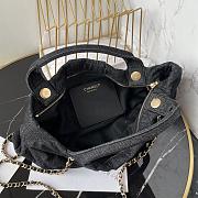 Kitlife Chanel Bow Bag Black Denim & Gold Metallic AS5851 29x38x5cm - 6