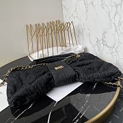Kitlife Chanel Bow Bag Black Denim & Gold Metallic AS5851 29x38x5cm - 4