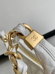 Kitlife Chanel 25 Hobo Bag in White Lambskin AS4912 24x26x9.5cm - 6