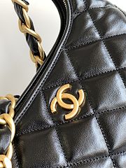 Kitlife Chanel 25 Hobo Bag in Black Lambskin AS4912 24x26x9.5cm - 5