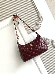 Kitlife Chanel 25 Hobo Bag in Burgundy Lambskin AS4912 24x26x9.5cm - 3