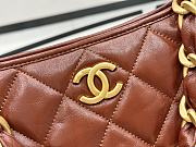 Kitlife Chanel 25 Hobo Bag in Brown Lambskin AS4912 24x26x9.5cm - 3