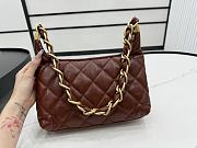 Kitlife Chanel 25 Hobo Bag in Brown Lambskin AS4912 24x26x9.5cm - 2