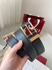 Kitlife Gucci Black Belt With Gold Square Buckle 3.5cm - 3