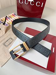 Kitlife Gucci GG Black Belt With Gold Square Buckle 3.5cm - 6