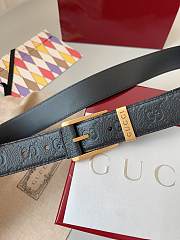 Kitlife Gucci GG Black Belt With Gold Square Buckle 3.5cm - 5
