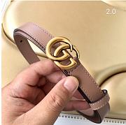 Kitlife Gucci Signature Beige Leather Belt 2cm - 6
