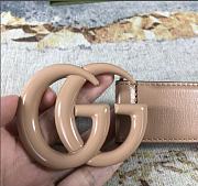 Kitlife Gucci Azalea Calfskin Enamel Monochrome Double G 40mm Belt - 3