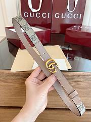 Kitlife Gucci GG Marmont Thin Belt In Beige Leather 2cm - 1
