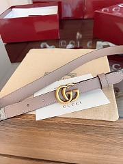 Kitlife Gucci GG Marmont Thin Belt In Beige Leather 2cm - 5
