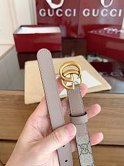 Kitlife Gucci GG Marmont Thin Belt In Beige Leather 2cm - 4