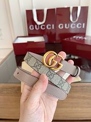 Kitlife Gucci GG Marmont Thin Belt In Beige Leather 2cm - 3