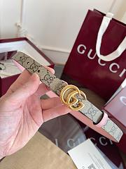Kitlife Gucci GG Marmont Thin Belt In Pink Leather 2cm - 1