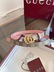 Kitlife Gucci GG Marmont Thin Belt In Pink Leather 2cm - 4