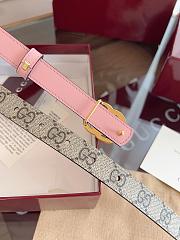 Kitlife Gucci GG Marmont Thin Belt In Pink Leather 2cm - 2