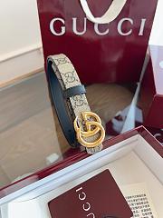 Kitlife Gucci GG Marmont Thin Belt In Black Leather 2cm  - 6
