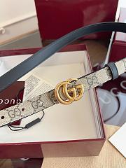 Kitlife Gucci GG Marmont Thin Belt In Black Leather 2cm  - 5