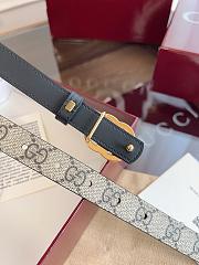 Kitlife Gucci GG Marmont Thin Belt In Black Leather 2cm  - 3