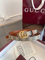 Kitlife Gucci GG Marmont Thin Belt In Brown Leather 2cm - 1