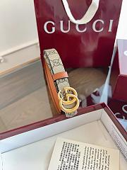 Kitlife Gucci GG Marmont Thin Belt In Brown Leather 2cm - 5
