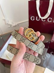 Kitlife Gucci GG Marmont Thin Belt In Brown Leather 2cm - 4