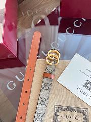Kitlife Gucci GG Marmont Thin Belt In Brown Leather 2cm - 3