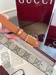 Kitlife Gucci GG Marmont Thin Belt In Brown Leather 2cm - 2