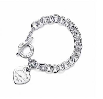 Kitlife Tiffany Heart Tag Bracelet in Silver