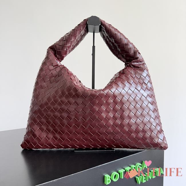 Kitlife Bottega Veneta Hop Bag Burgundy 796262 46x21x10cm - 1