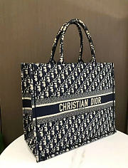 Kitlife Dior Black Oblique Jacquard Canvas Book Tote 42x32x5cm  - 4