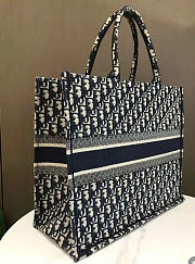 Kitlife Dior Black Oblique Jacquard Canvas Book Tote 42x32x5cm  - 3