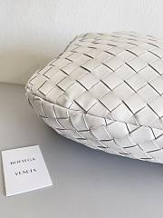 Kitlife Bottega Veneta Small Intrecciato White Leather Shoulder Bag 690225 36x21x13cm - 6