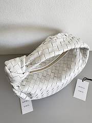 Kitlife Bottega Veneta Small Intrecciato White Leather Shoulder Bag 690225 36x21x13cm - 5